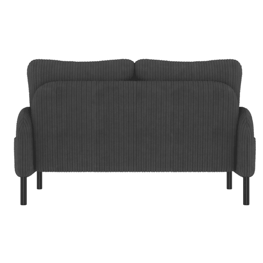 Conjunto de 3 peças: sofá de 2 lugares + poltrona + banqueta - Estrutura em aço com encosto macio e bolso lateral - Cinza Conjunto de 3 peças: sofá de 2 lugares + poltrona + banqueta - Estrutura em aço com encosto macio e bolso lateral - Cinza