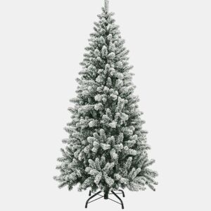 Árvore de Natal artificial luxuosa de 240 cm com efeito de neve premium, galhos frondosos de PVC