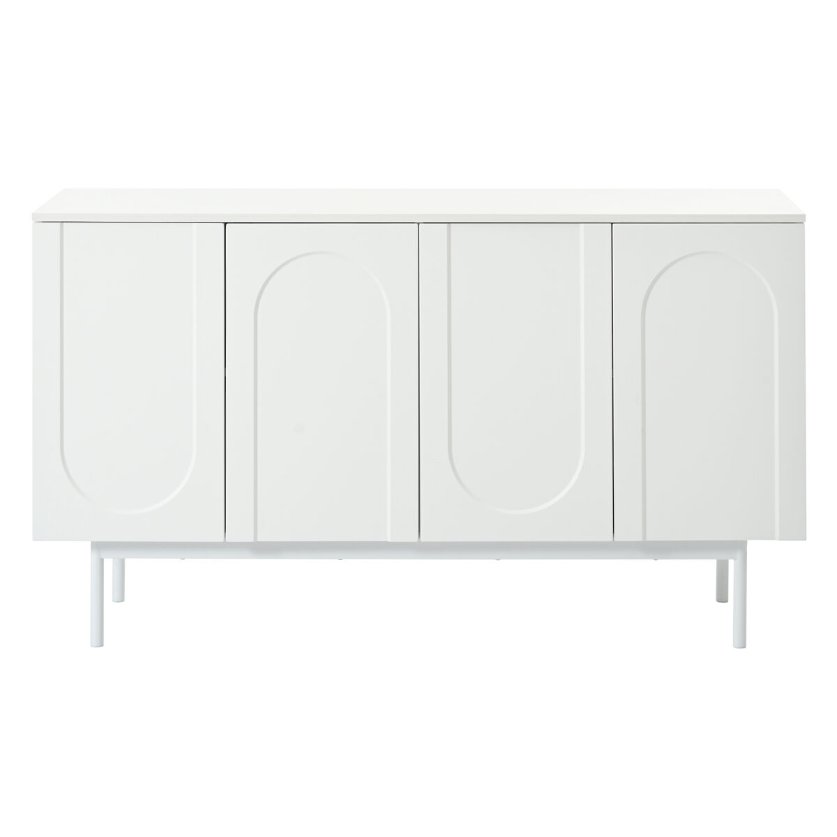 Aparador moderno 4 puertas - diseño minimalista de arco - blanco