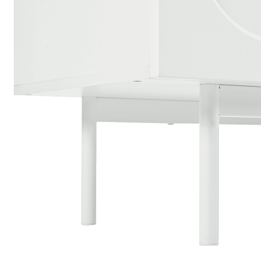 Aparador moderno com 4 portas - design minimalista em arco - Branco