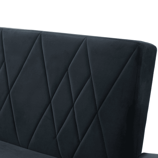 Sofá pequeno, sofá de dois lugares - sofá-cama com função de descanso - preto