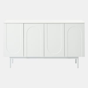 Aparador moderno com 4 portas - design minimalista em arco - Branco
