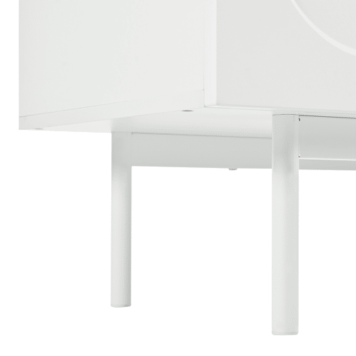 Aparador moderno com 4 portas - design minimalista em arco - Branco
