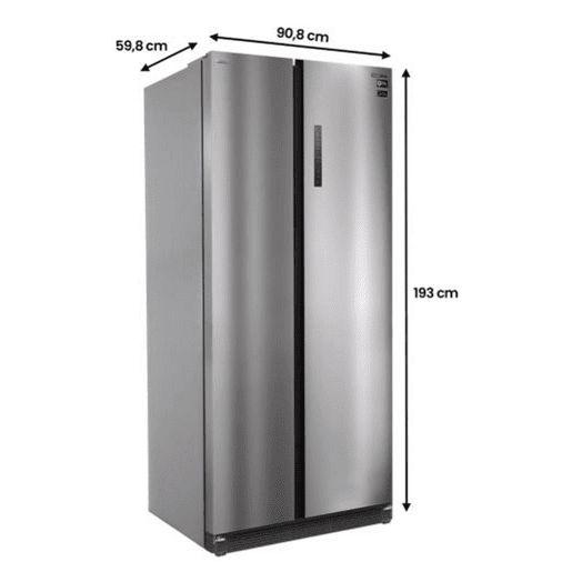 Frigorífico Americano Infiniton SBS-535A93XEB u2013 Aço Inox, Slot-In, 508L