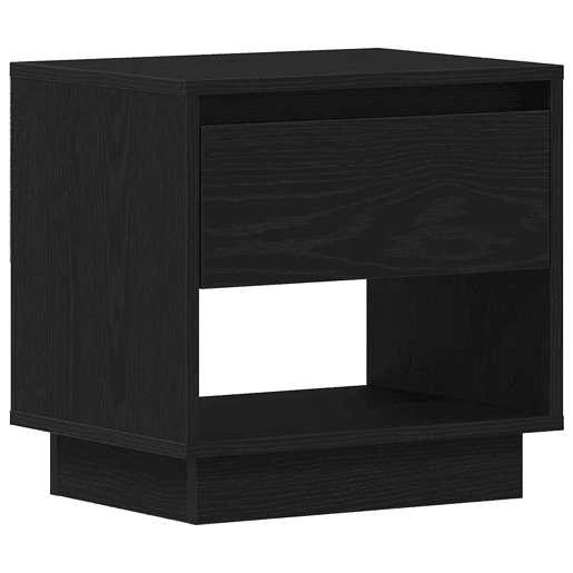 Lote de 2 Mesa De Cabeceira - Mesinha De Cabeceira com gaveta Carvalho preto 45 x 34 x 44 cm