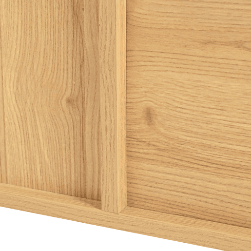 Vitrine moderna 150 cm - Com iluminação LED, portas de vidro, prateleiras multifuncionais, grande capacidade de armazenamento - Natural