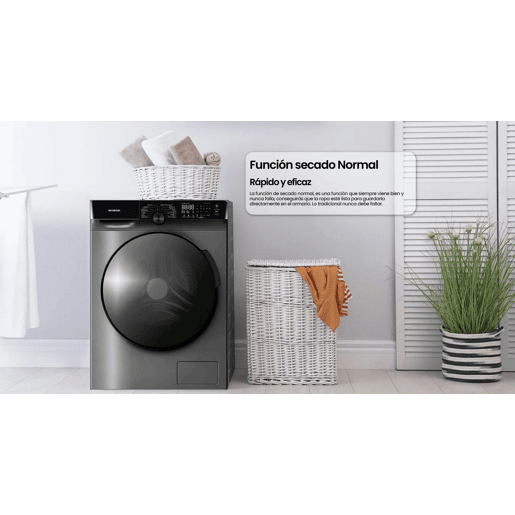 Máquina de Lavar e Secar Infiniton WSD-K0A7D5DK, 10 kg  7 kg, 1500 RPM, AD, 14 Programas, Dark Inox