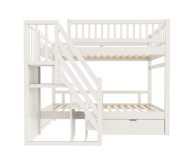 1626327 Cama litera 90*200 cm - Con barrera de seguridad alta, con somier ...