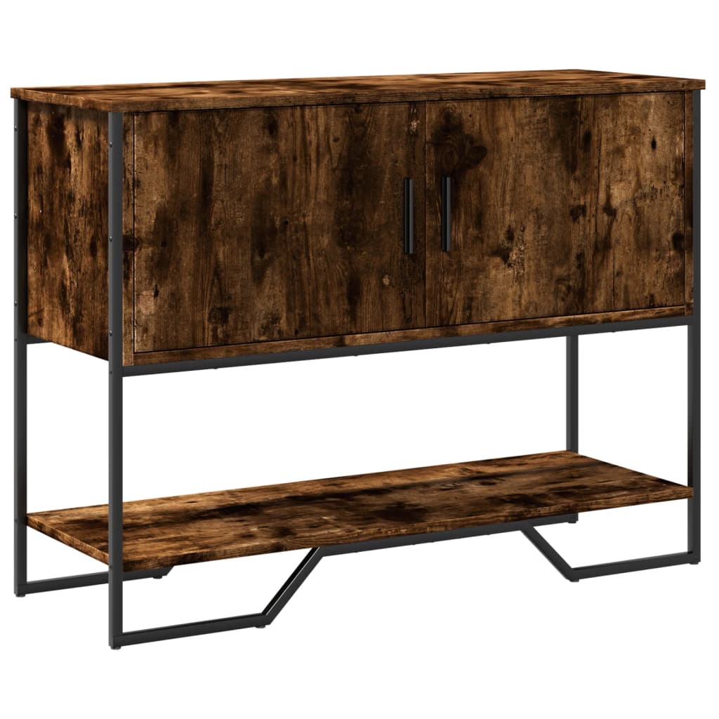 Mesa consola - mesa de entrada madera de ingeniería roble ahumado 100x35x74,5 cm