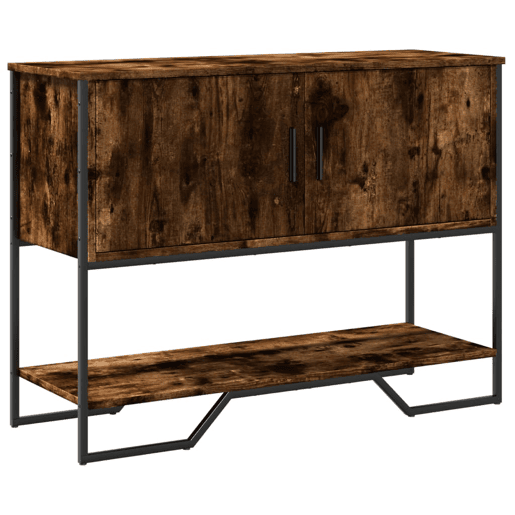 Mesa Consola - Mesa De Entrada 100x35x74,5cm derivados de madeira carvalho fumado