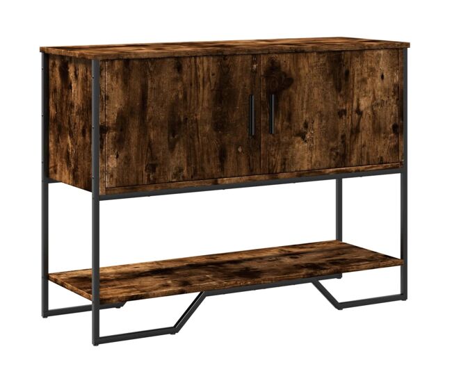 Mesa consola - mesa de entrada madera de ingeniería roble ahumado 100x35x74,5 cm