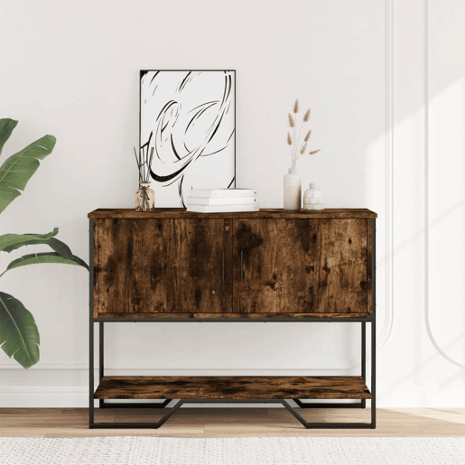 Mesa Consola - Mesa De Entrada 100x35x74,5cm derivados de madeira carvalho fumado