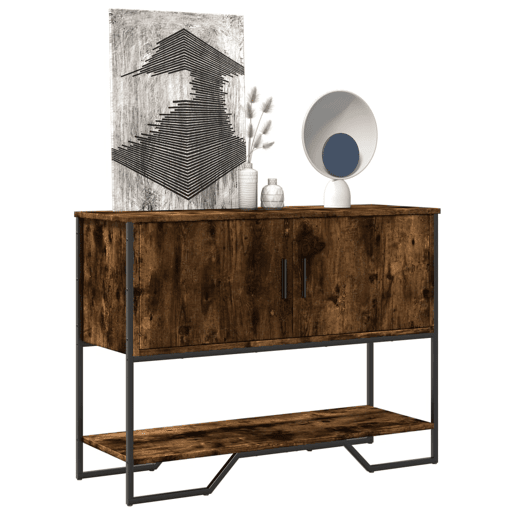Mesa Consola - Mesa De Entrada 100x35x74,5cm derivados de madeira carvalho fumado