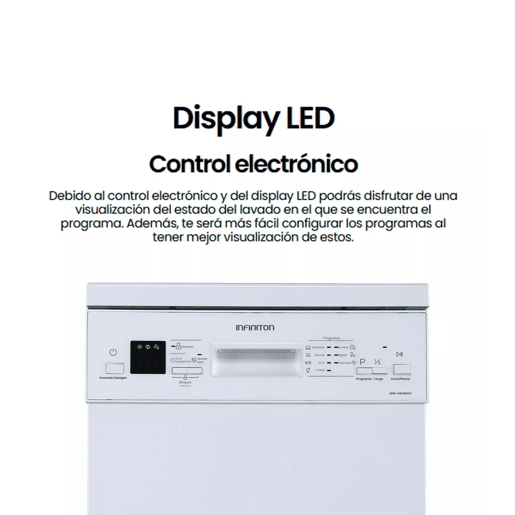 Máquina de Lavar Louça Infiniton DIW-4510WD3, 45 cm, 10 Serviços, 7 Programas, D, Branco