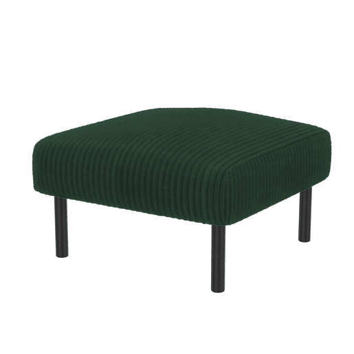 Conjunto de 3 peças Cord - Poltrona + Pufe + Sofá de 2 lugares com bolso lateral, estrutura em aço e encosto extra macio - Verde Esmeralda Conjunto de 3 peças Cord - Poltrona + Pufe + Sofá de 2 lugares com bolso lateral, estrutura em aço e encosto extra macio - Verde Esmeralda