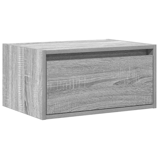 Mesa De Cabeceira De Parede Mesinha De Cabeceira - com luzes LED cinzento sonoma