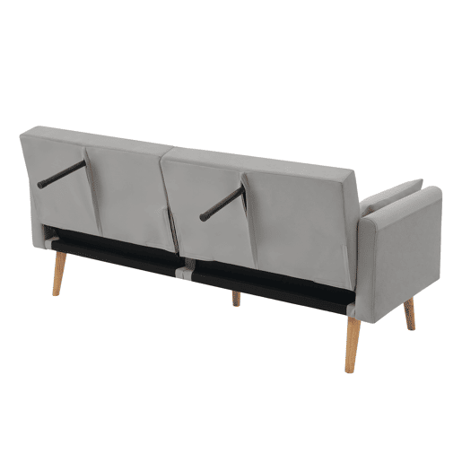 Sofá pequeno de 2 lugares - Sofá-cama com função de descanso - Cinza