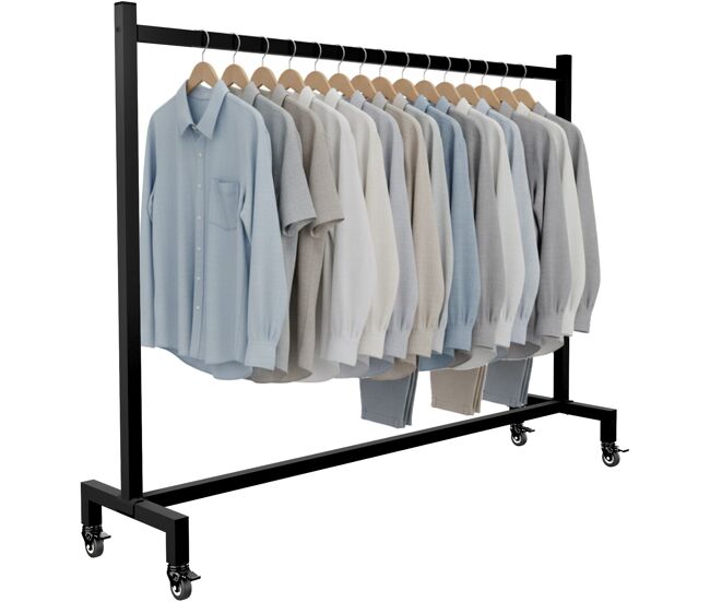 Perchero gisborne acero inoxidable negro 38x150x120 cm
