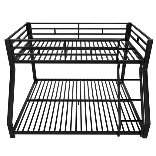 Cama beliche, 90200 cm + 140200 cm - com grade, escada, certificado EN747, sem colchão - Preto Cama beliche, 90200 cm + 140200 cm - com grade, escada, certificado EN747, sem colchão - Preto