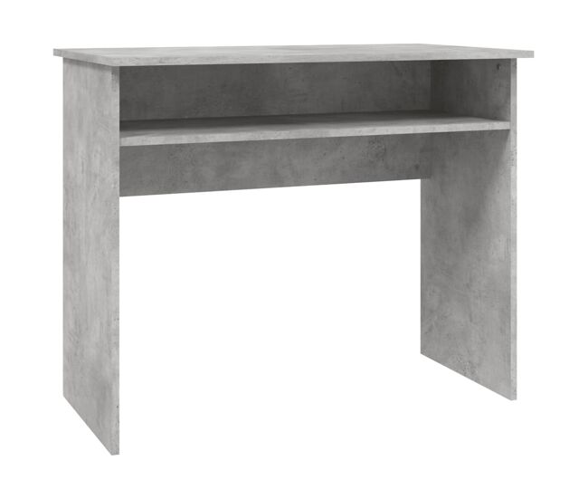 Escritorio - mesa de ordenador de madera contrachapada gris hormigón 90x50x74 cm