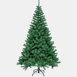 Árvore de Natal artificial verde de 180 cm com base de metal, ideal para decoração de Natal