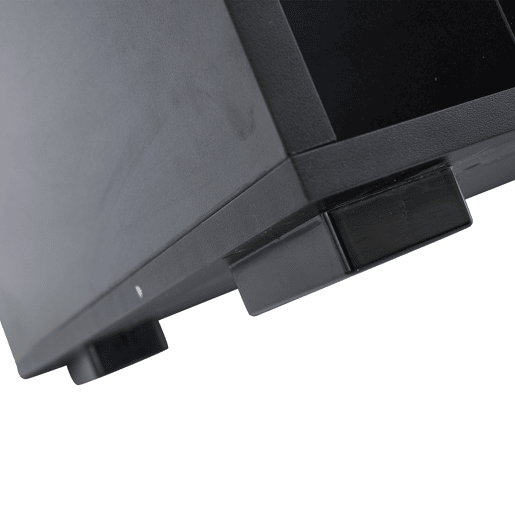 Mesa de café retangular - 16 cores LED, 2 gavetas grandes, design de 2 camadas - Preto