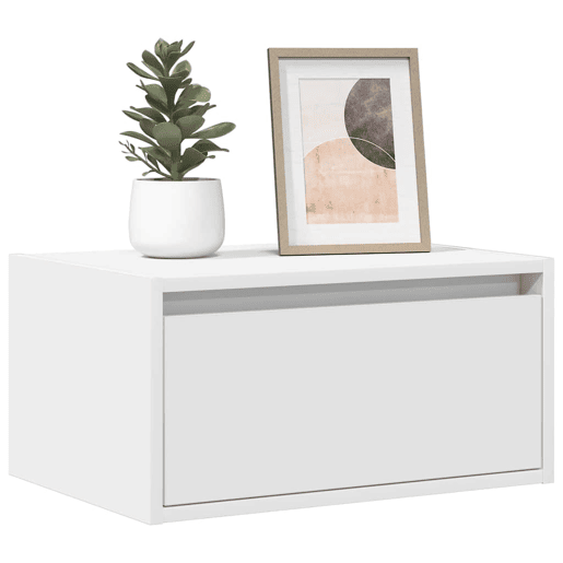 Mesa De Cabeceira De Parede Mesinha De Cabeceira - com luzes LED branco