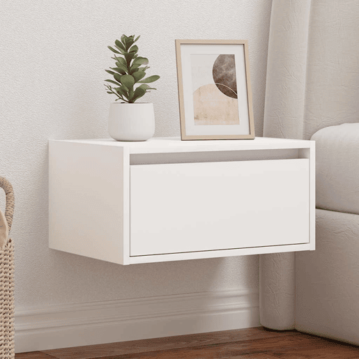 Mesa De Cabeceira De Parede Mesinha De Cabeceira - com luzes LED branco
