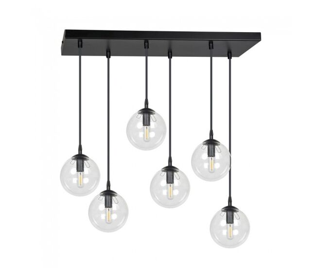 Regleta de techo sagan transparente 6 luces marca wonderlamp