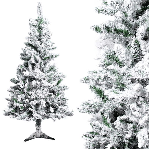 Árvore de Natal artificial com neve de 120 cm e efeito neve premium
