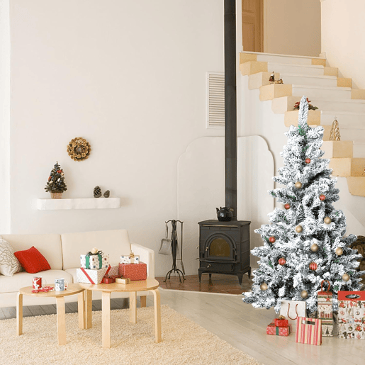 Árvore de Natal artificial com neve de 120 cm e efeito neve premium