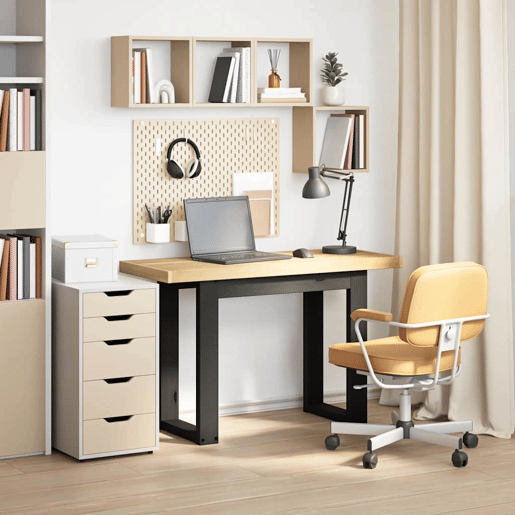 Secretária - Escrivaninha de computador com pernas forma U 120x50x75 cm pinho maciço