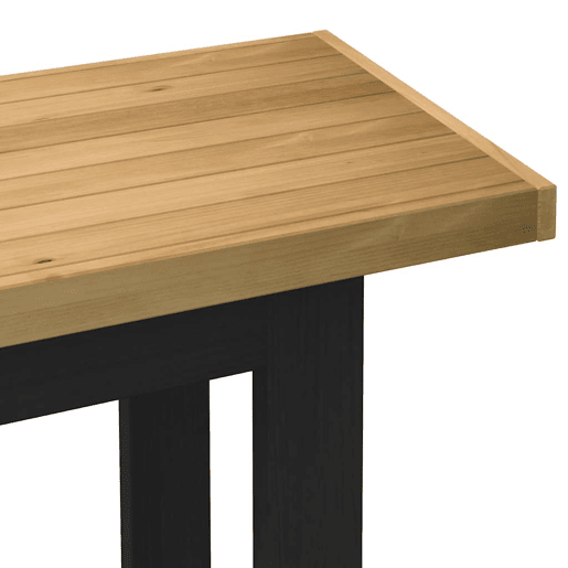 Secretária - Escrivaninha de computador com pernas forma U 120x50x75 cm pinho maciço