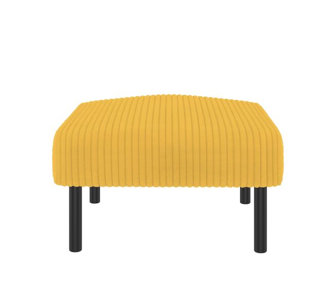 Puf premium - características de terciopelo suave - color amarillo