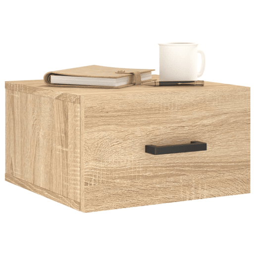 Mesa De Cabeceira De Parede Mesinha De Cabeceira - 35x35x20 cm cor sonoma