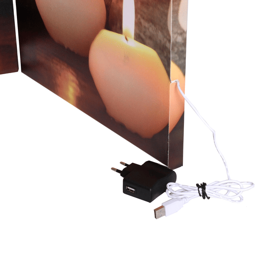 Divisória de ambientes com 5 painéis e design de Buda em LED com temporizador 180x200 cm 15 LEDs 04_0008630