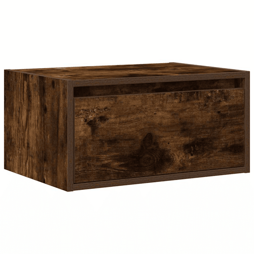 Mesa De Cabeceira De Parede Mesinha De Cabeceira - com luzes LED carvalho fumado