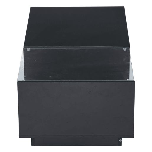 Mesa de café elevável 50x100x(33-46,5) cm - Mesa de sala com arrumação oculta, design de alto brilho, com LED