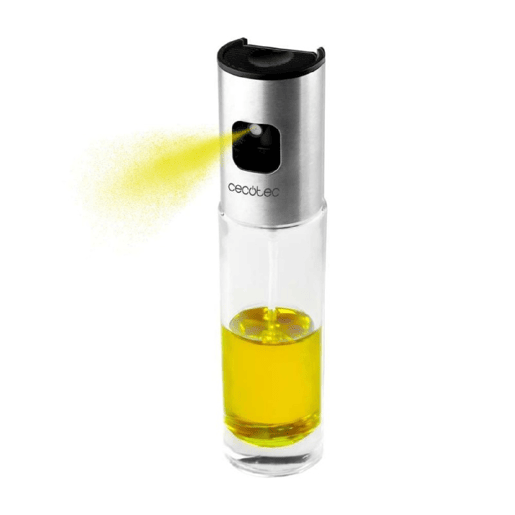 Cecotec Pulverizador de óleo em vidro e aço inoxidável 304 com uma capacidade de 100 ml. Cecotec Pulverizador de óleo em vidro e aço inoxidável 304 com uma capacidade de 100 ml.