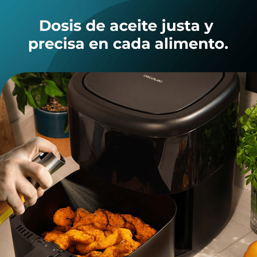 Cecotec Pulverizador de óleo em vidro e aço inoxidável 304 com uma capacidade de 100 ml. Cecotec Pulverizador de óleo em vidro e aço inoxidável 304 com uma capacidade de 100 ml.