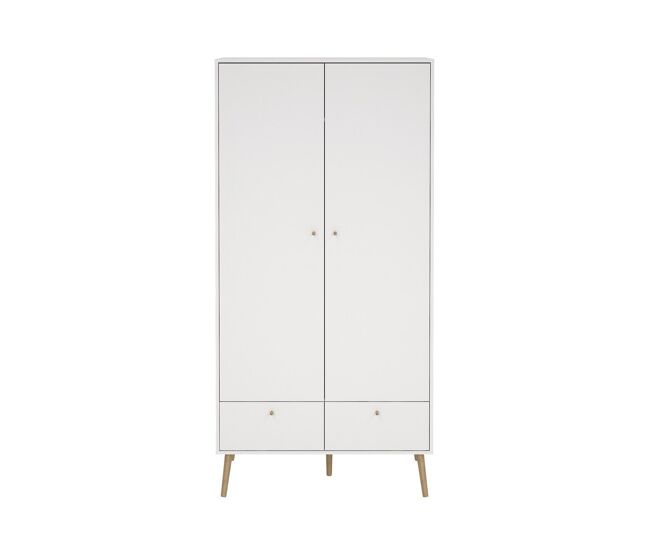 Armario 2 puertas y 2 cajones con patas de madera h200,1 cm - tarp