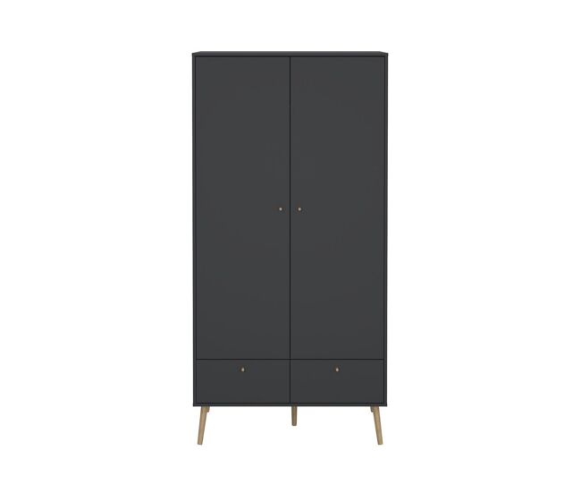 Armario 2 puertas y 2 cajones con patas de madera h200,1 cm - tarp