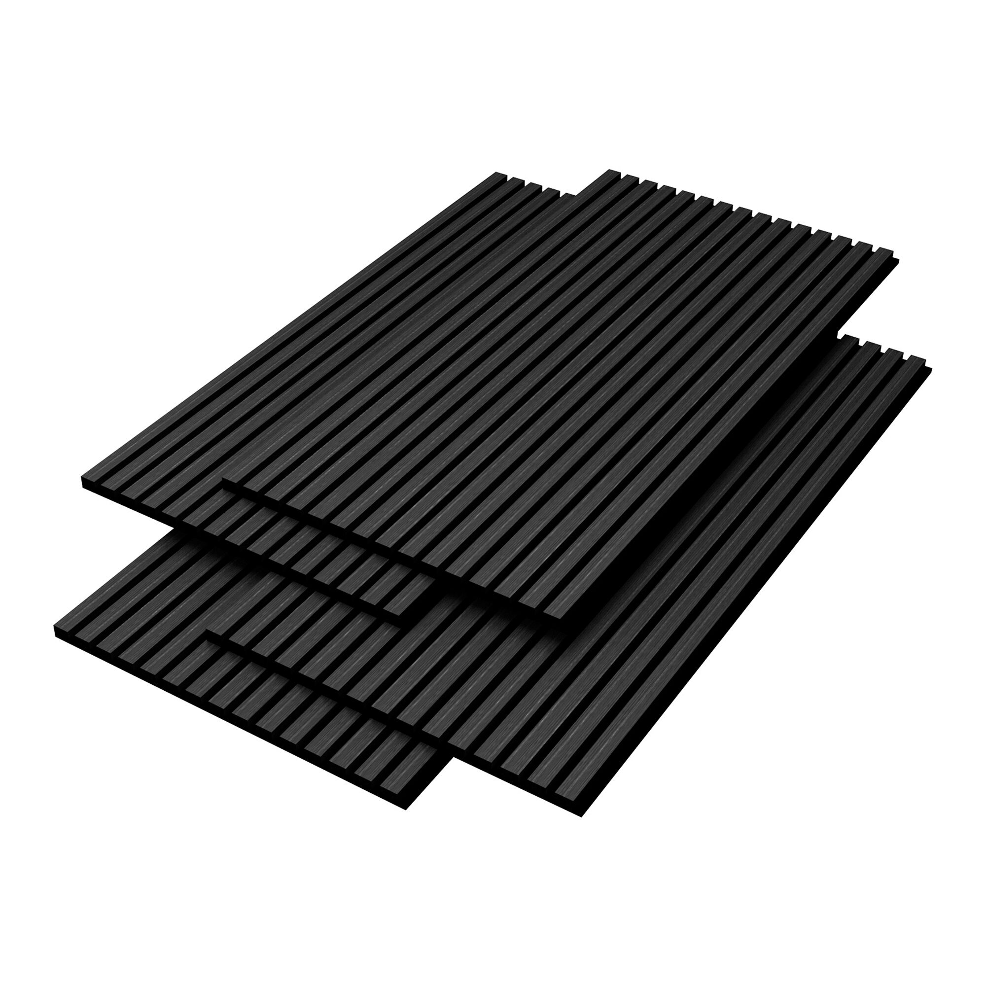 Set de 4x paneles de pared Vang acústico MDF Roble/ Gris