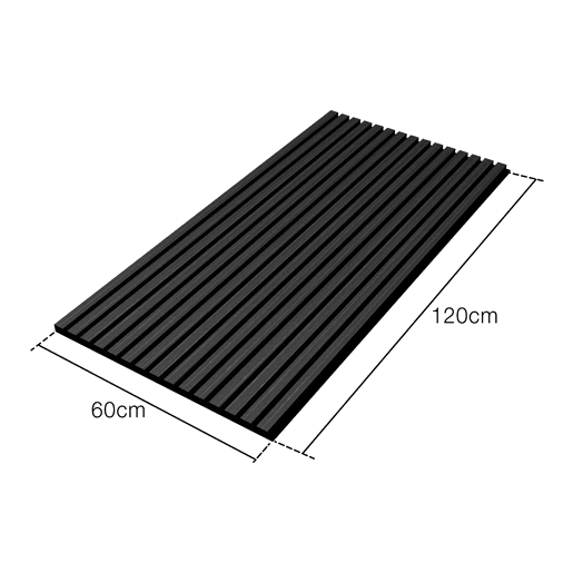 Conjunto de 4x painéis acústicos de parede 3D Vang MDF 120x60x2 cm (2,88 m²) - Carvalho cinzento NEU.HOLZ