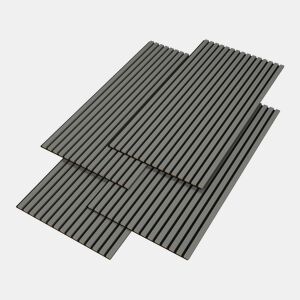 Conjunto de 8x painéis acústicos de parede 3D Vang MDF 120x60x2 cm (5,76 m²) - Carvalho cinzento claro NEU.HOLZ