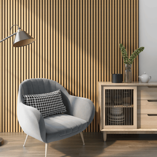 Conjunto de 16 painéis acústicos de parede 3D Vang MDF 120x60x2 cm (11,52 m²) - carvalho escuro NEU.HOLZ