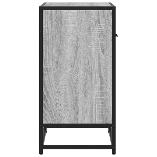 Mesa De Cabeceira - Mesinha De Cabeceira Sonoma 60x31x60 cm madeira e metal cinzento