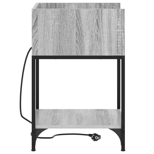 Mesa De Cabeceira - Mesinha De Cabeceira Sonoma cinzento 40 x 40 x 61 cm