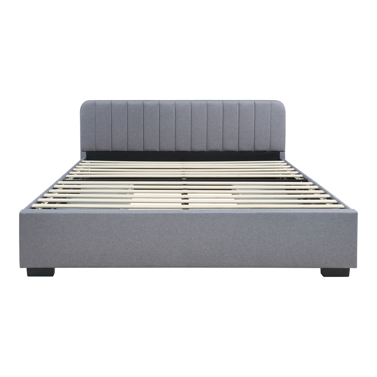 Cama matrimonio Nofrenna 4 cajones tapizada lino 161x204