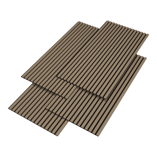 Conjunto de 8x painéis acústicos de parede 3D Vang MDF 120x60x2 cm (5,76 m²) - nogueira clara NEU.HOLZ